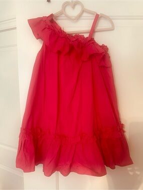Janie and Jack (Serena Williams Collection)Hot Pink One-Shoulder Ruffle Dress